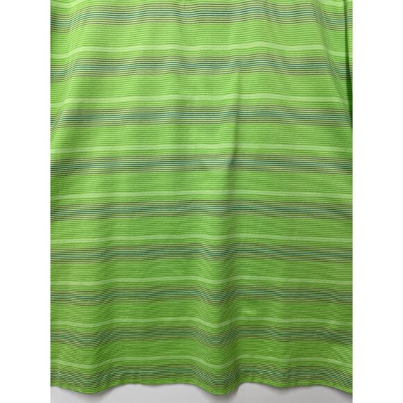 Nike Tiger Woods Collection Golf Polo Dri-Fit Stripes Lime Green Size L - Picture 9 of 11